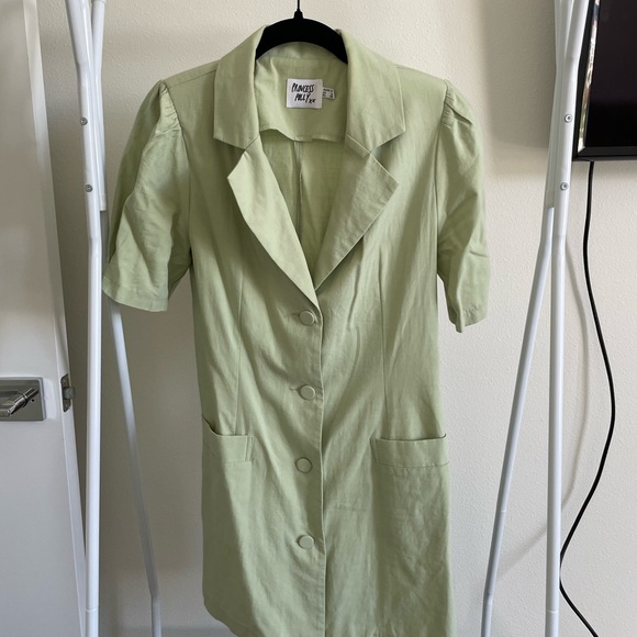 Princess Polly green mini button up dress - Picture 2 of 3
